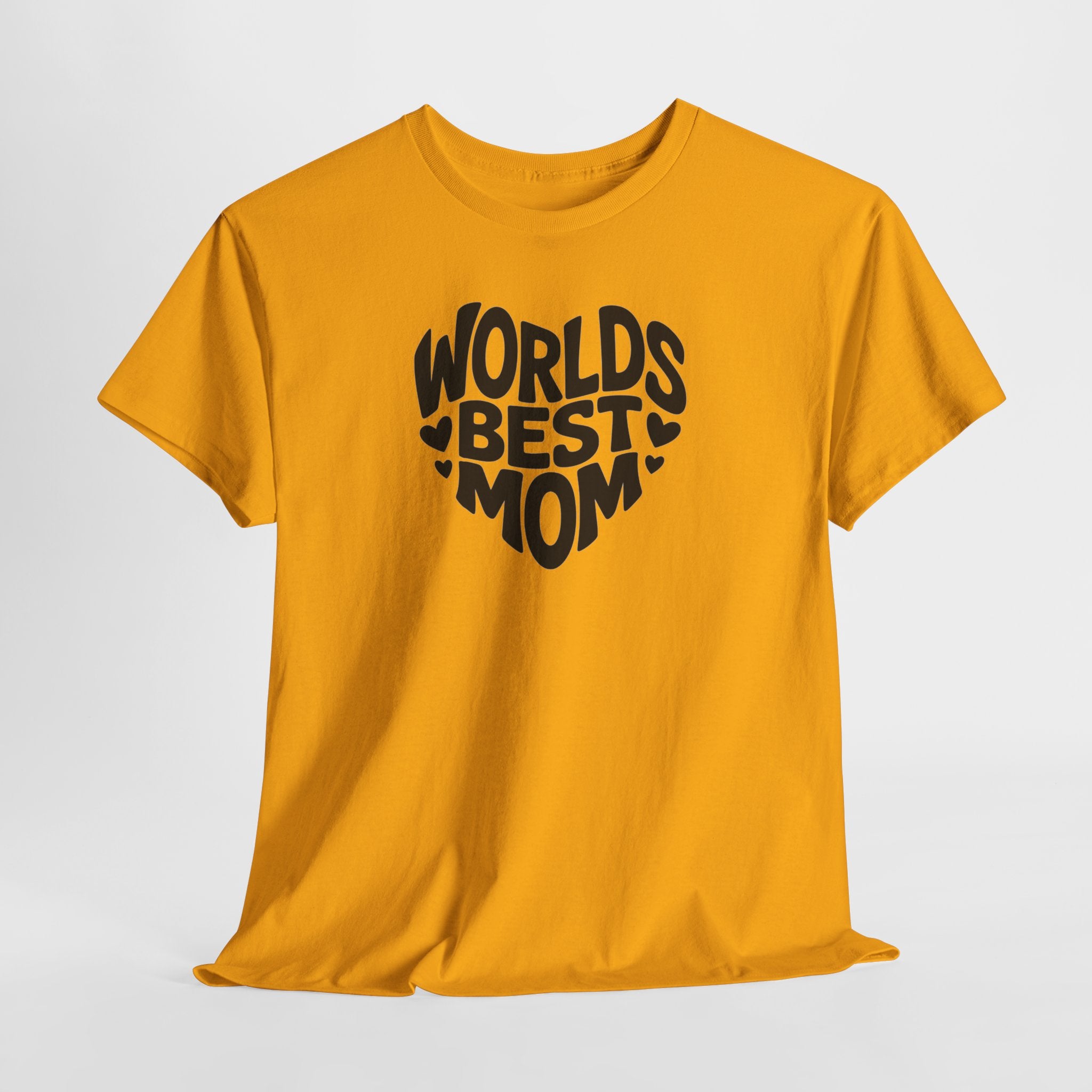 Worlds Best Mom heart graphic T-Shirt | Mother's Day typography tee