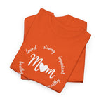 Mom Script Heart T-Shirt | Mom Circle Words Design