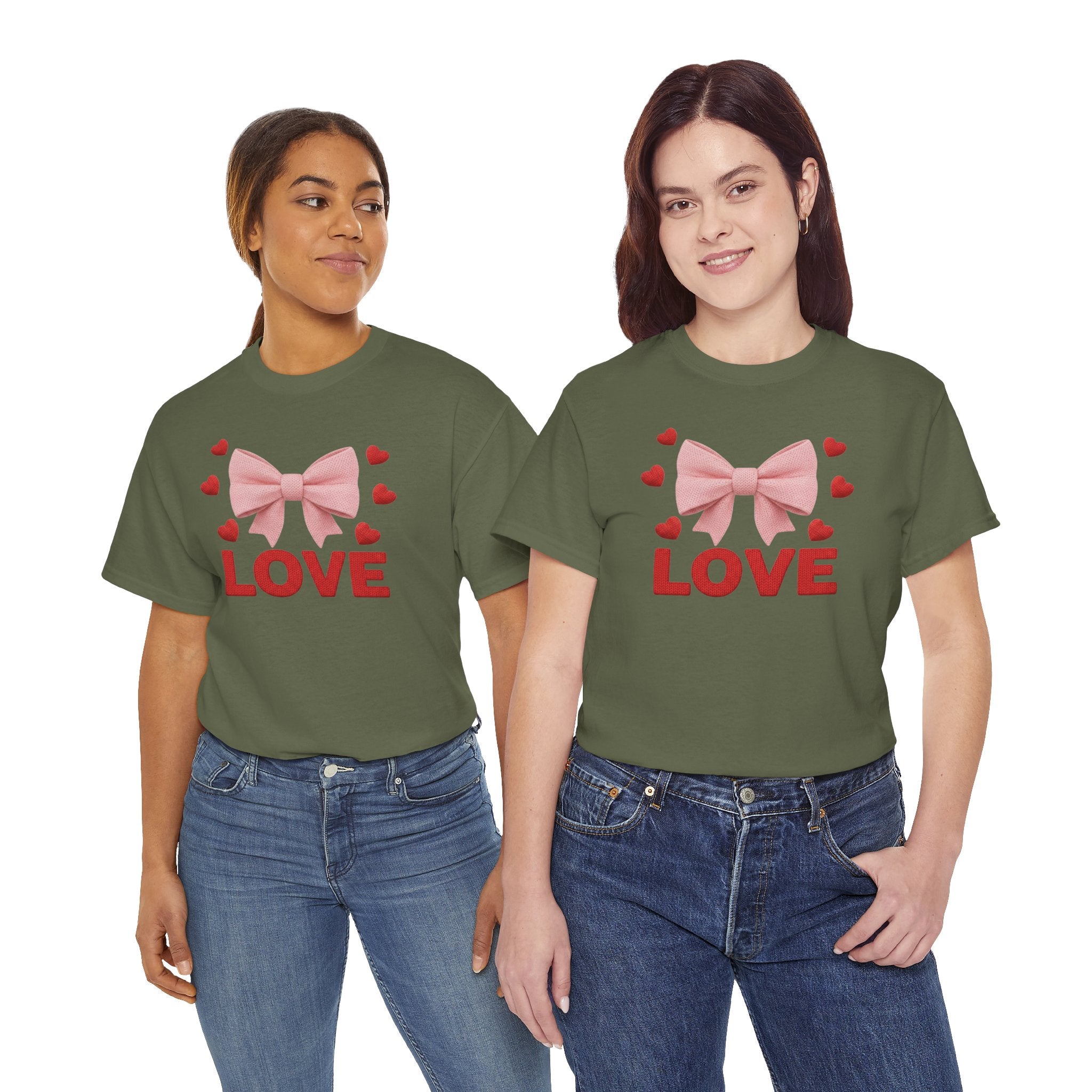 Valentine's Day Gift T-Shirt - Cute LOVE Bow Design