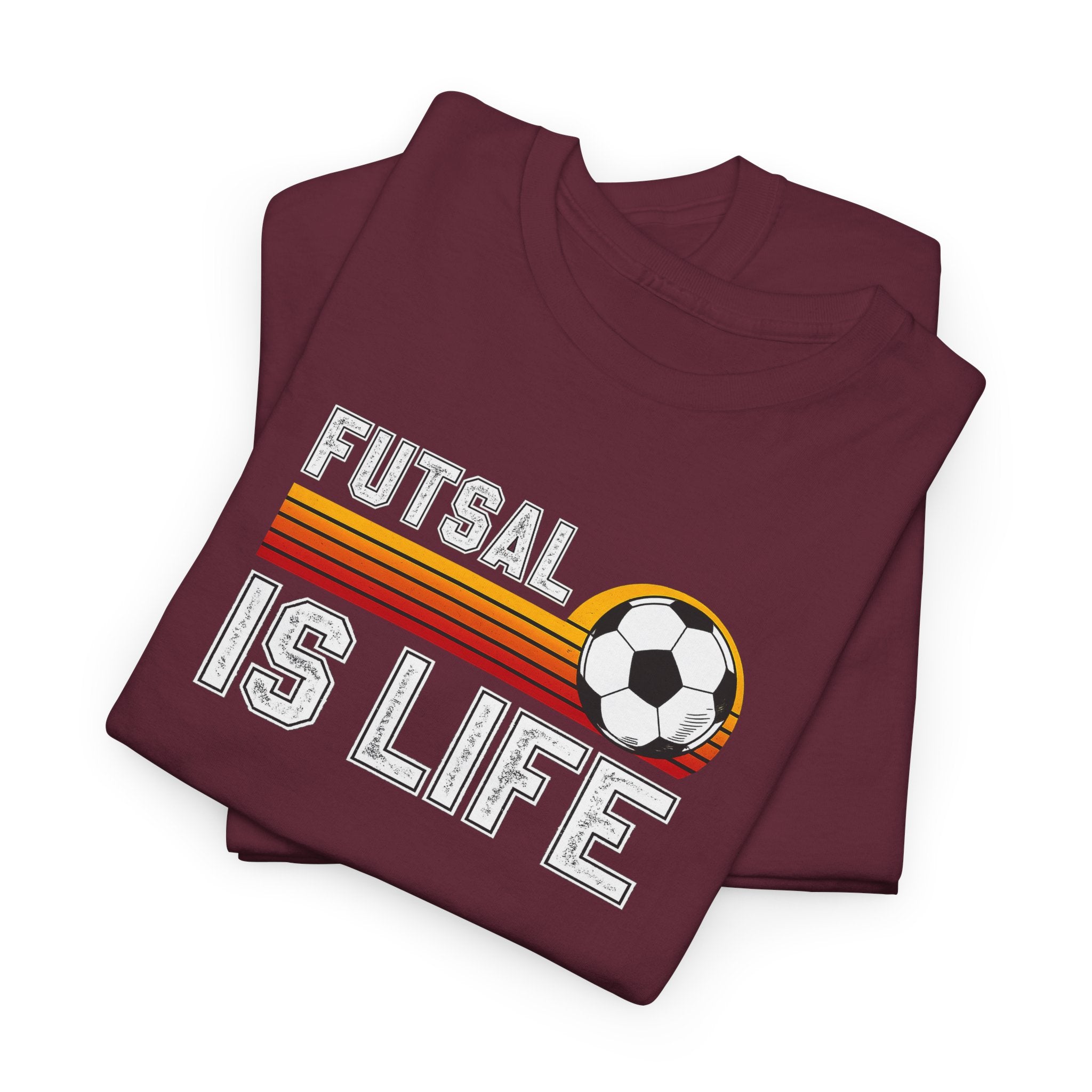 Futsal Is Life Tee | Retro Soccer Ball Stripe Design