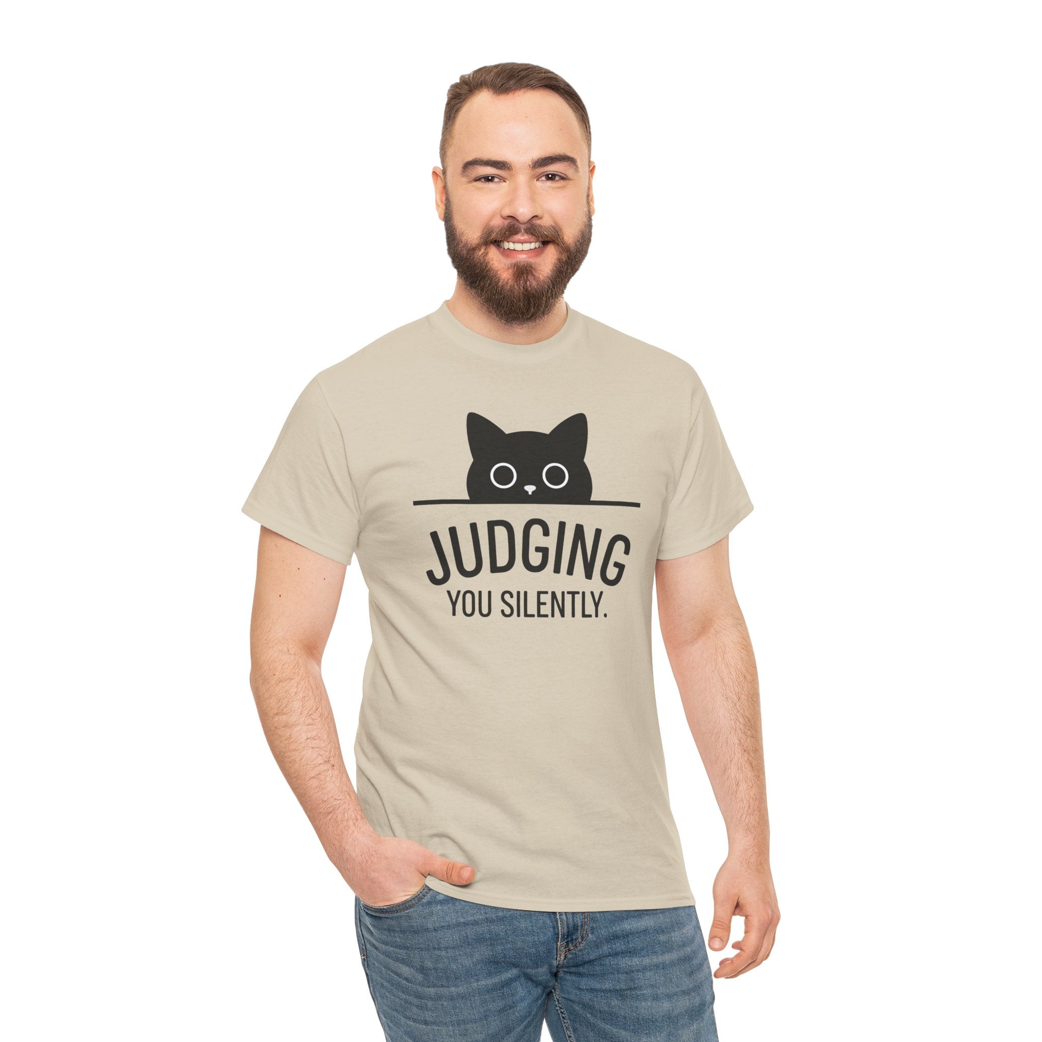 Judging You Silently cat Tee | Cute Cat Graphic T-Shirt