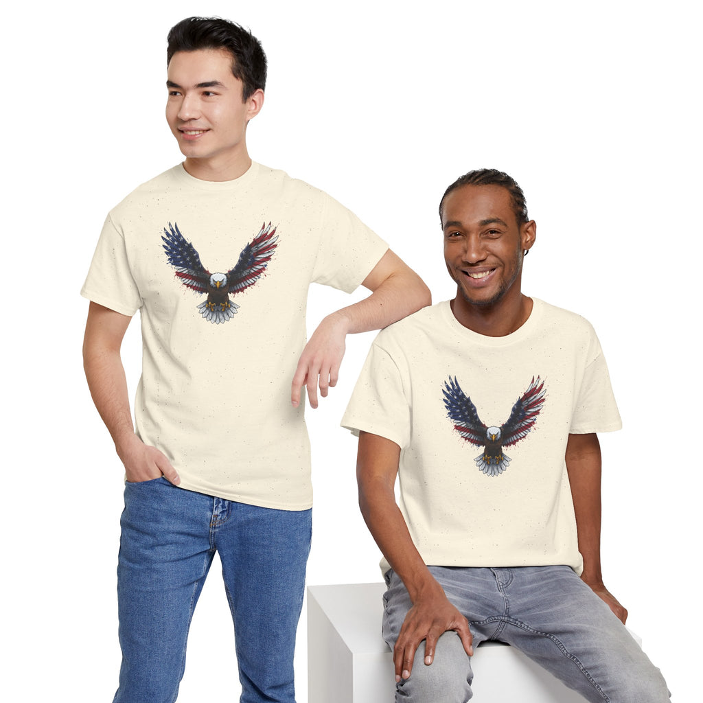 American Flag Eagle T-Shirt | Patriotic Flying Bald Eagle Tee