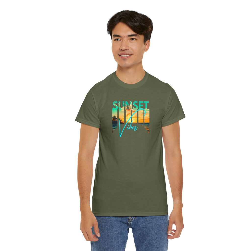 Sunset Vibes Tee | Beach Sunset Graphic T-Shirt