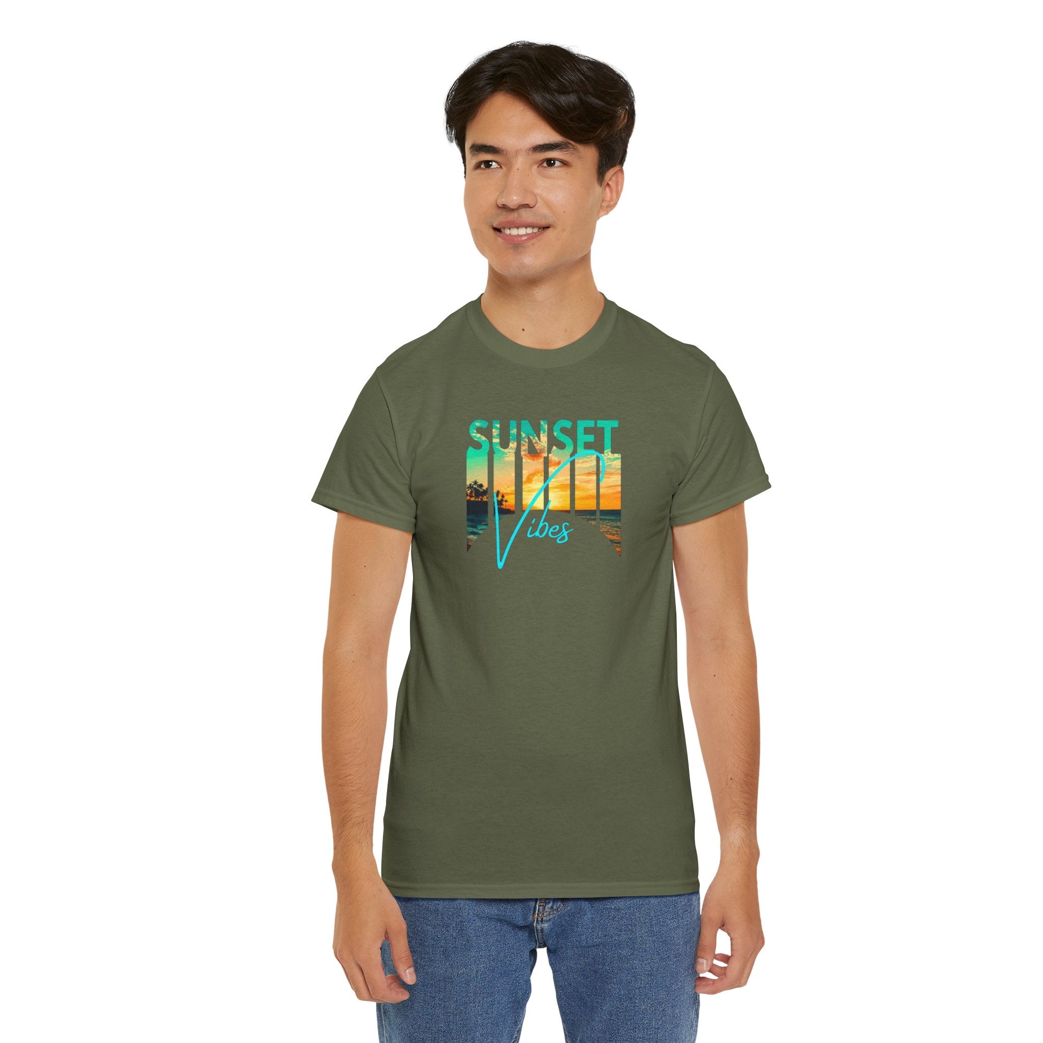 Sunset Vibes Tee | Beach Sunset Graphic T-Shirt