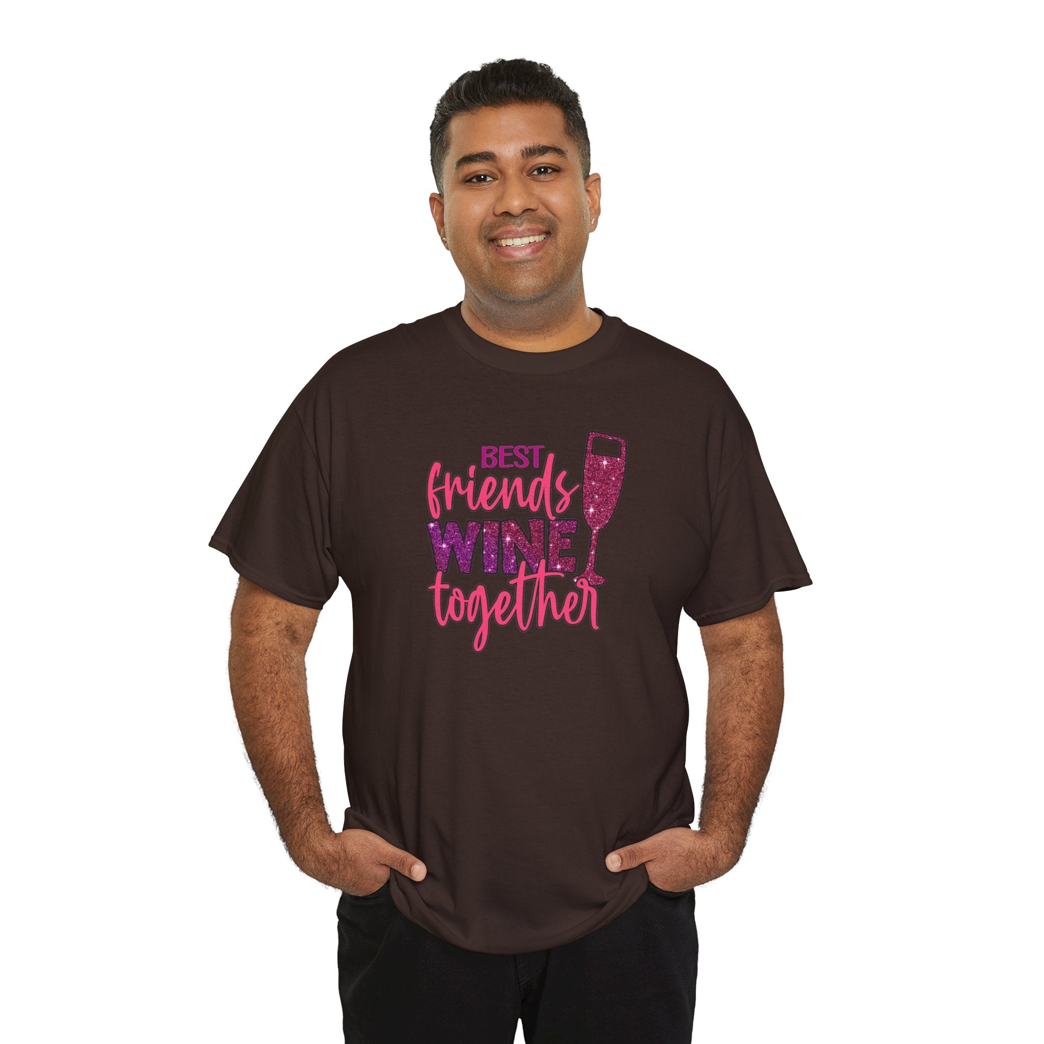 Best Friends Wine Together Tee | Wine Glass Graphic, Friendship Shirt