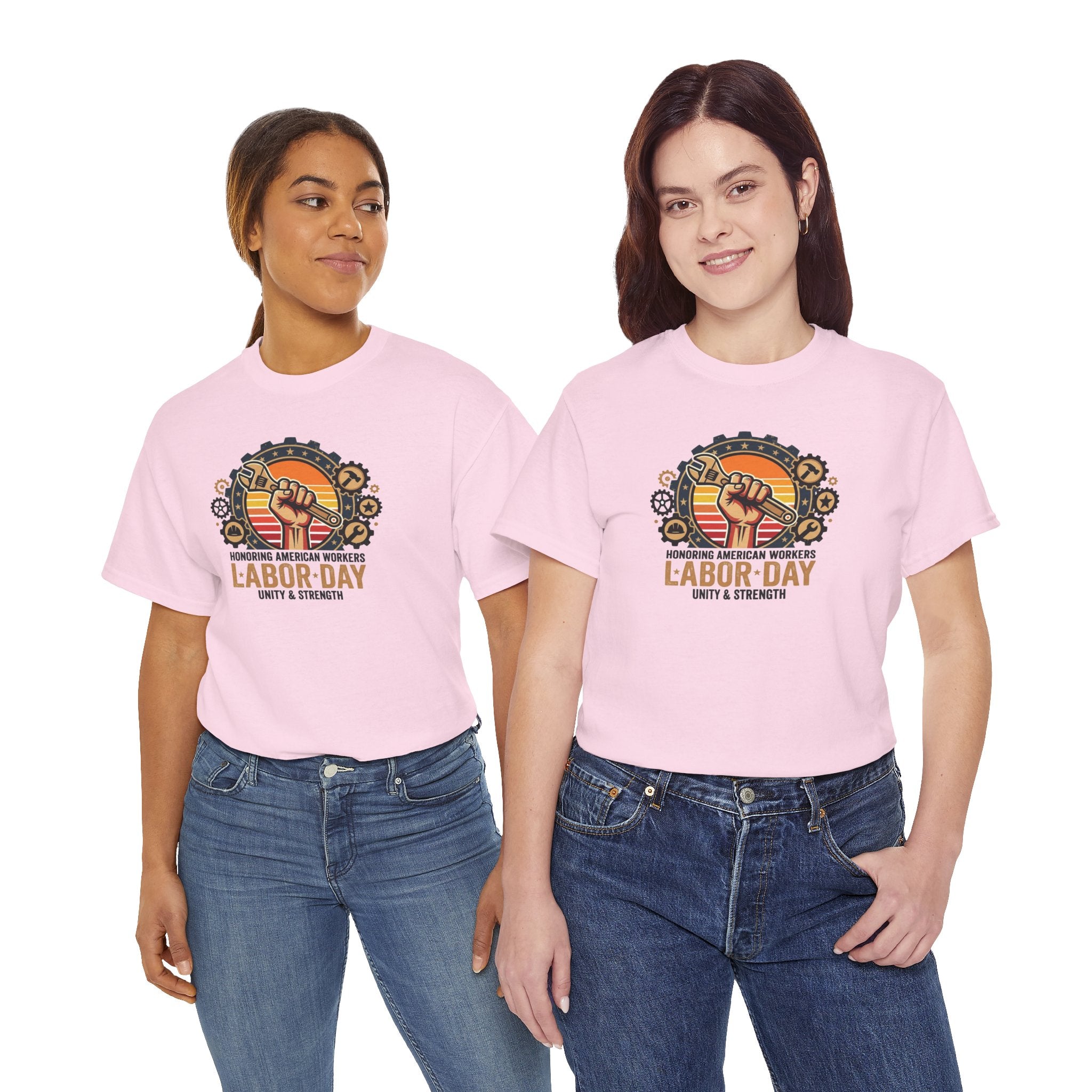 Labor Day Fist and Gears Tee | Honoring American Workers, Unity & Strength