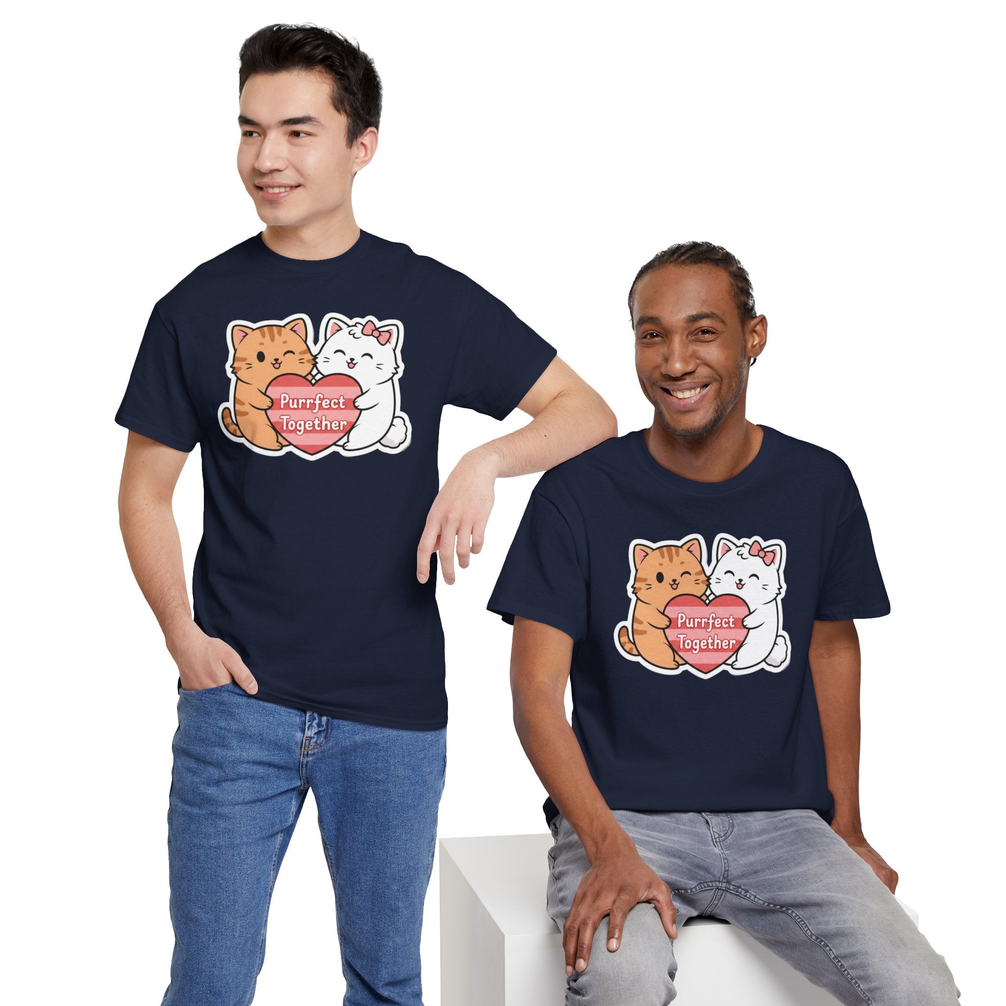 Love & Kittens: Purrfect Together Valentine's Day T-shirt