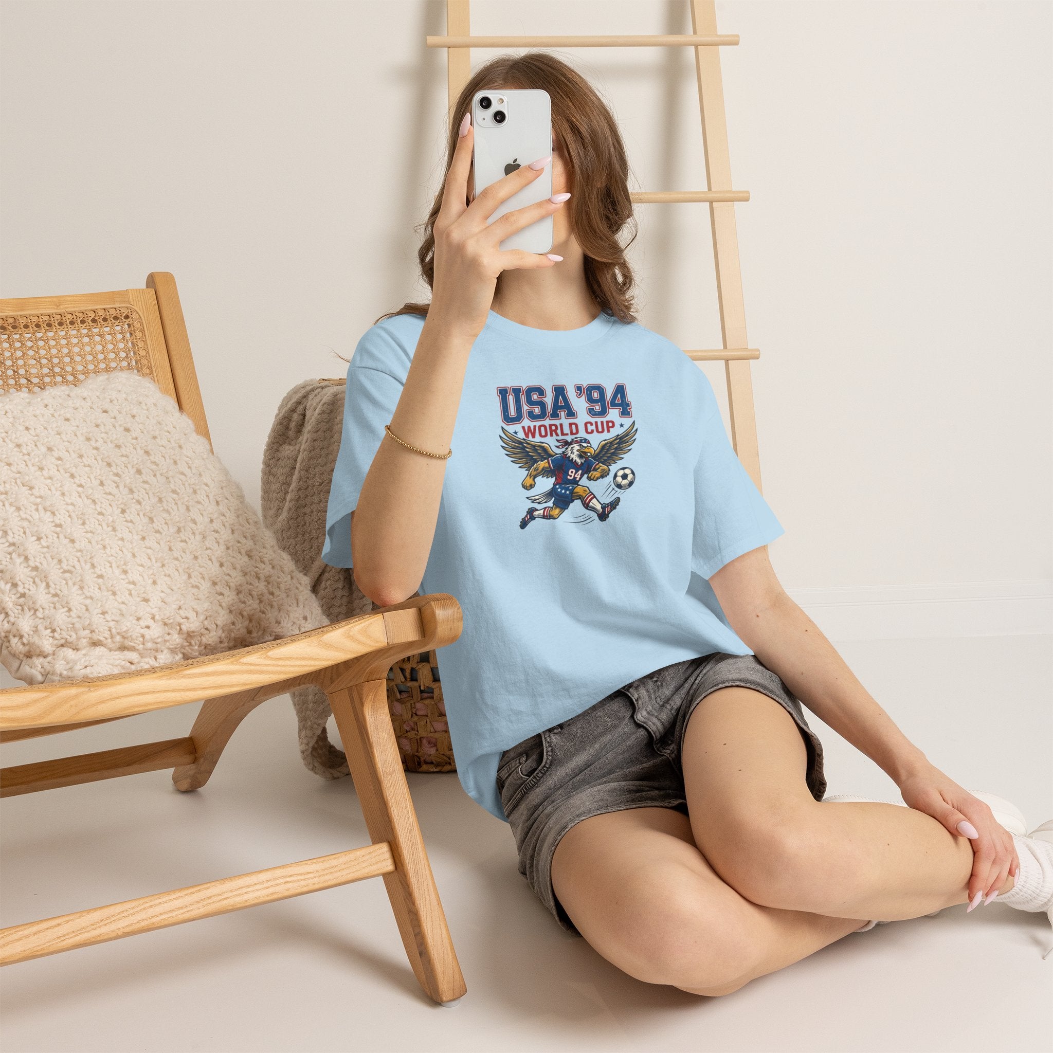 USA '94 Eagle Soccer Player T-Shirt | World Cup Retro Football Tee