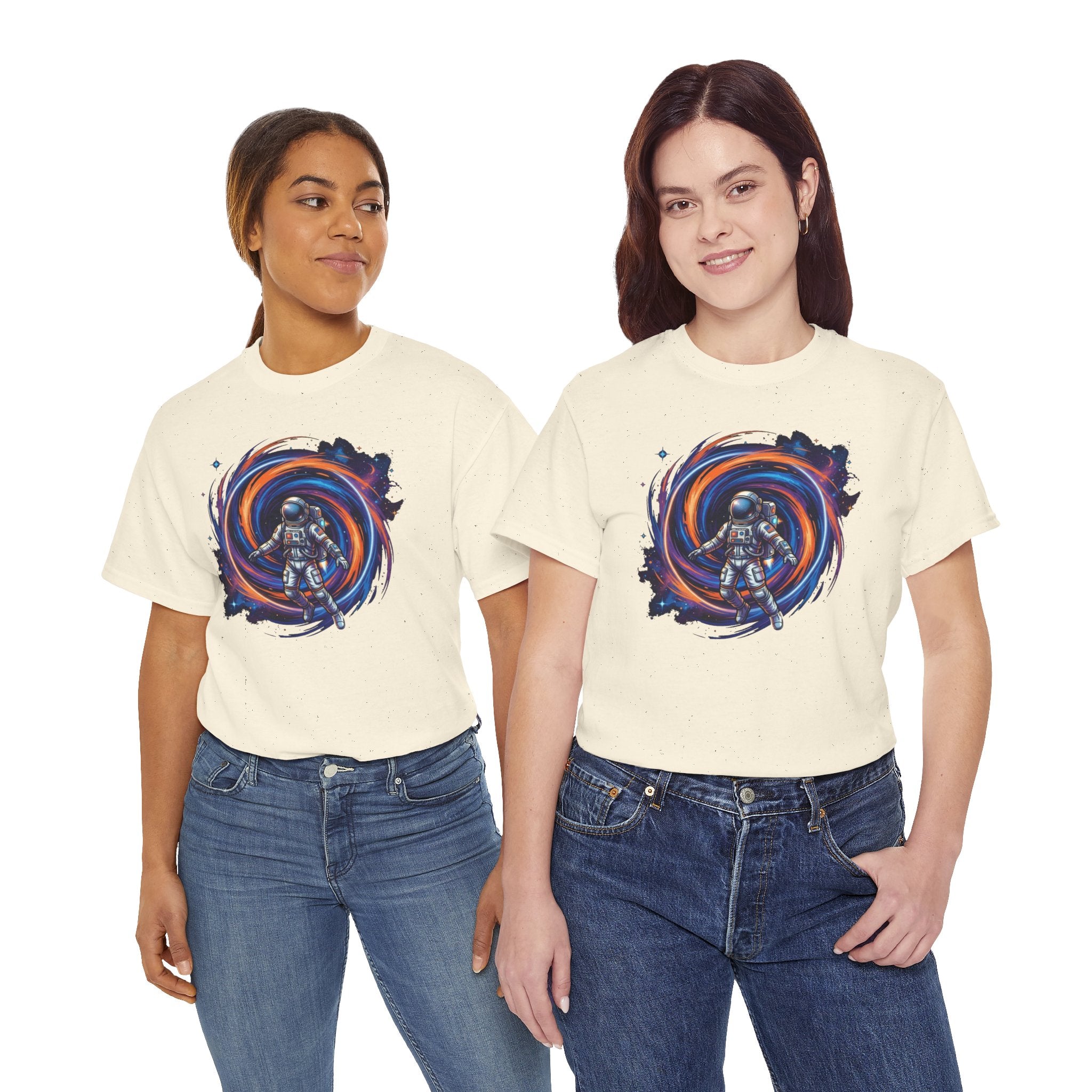 Astronaut Swirl Galaxy Tee | Space Explorer Cosmic Helmet Shirt
