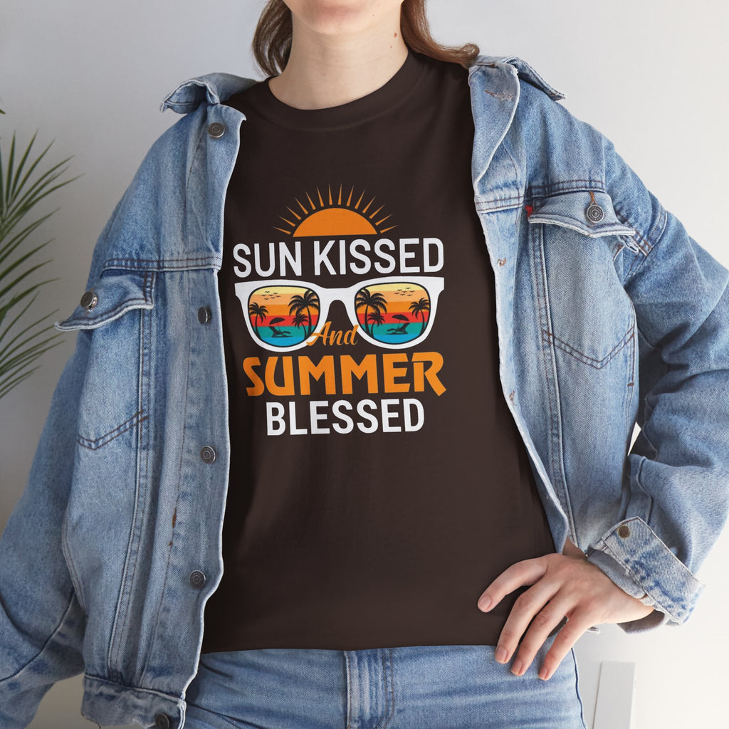 Sun Kissed and Summer Blessed T-Shirt - Beach Vibes Graphic Tee