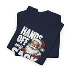 Hands Off My Sack Santa T-Shirt | Funny Christmas Holiday Tee