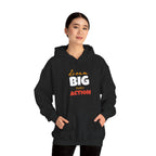 Dream Big Take Action Hoodie | Motivational Typography Sweatshirt