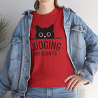 Judging You Silently cat Tee | Cute Cat Graphic T-Shirt