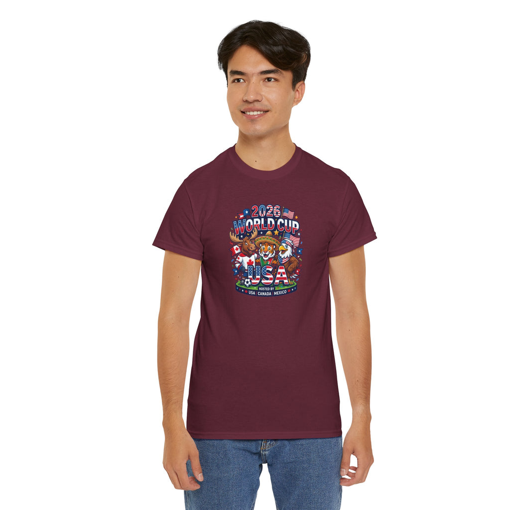 2026 World Cup USA Soccer Graphic Tee | Patriotic Football Design