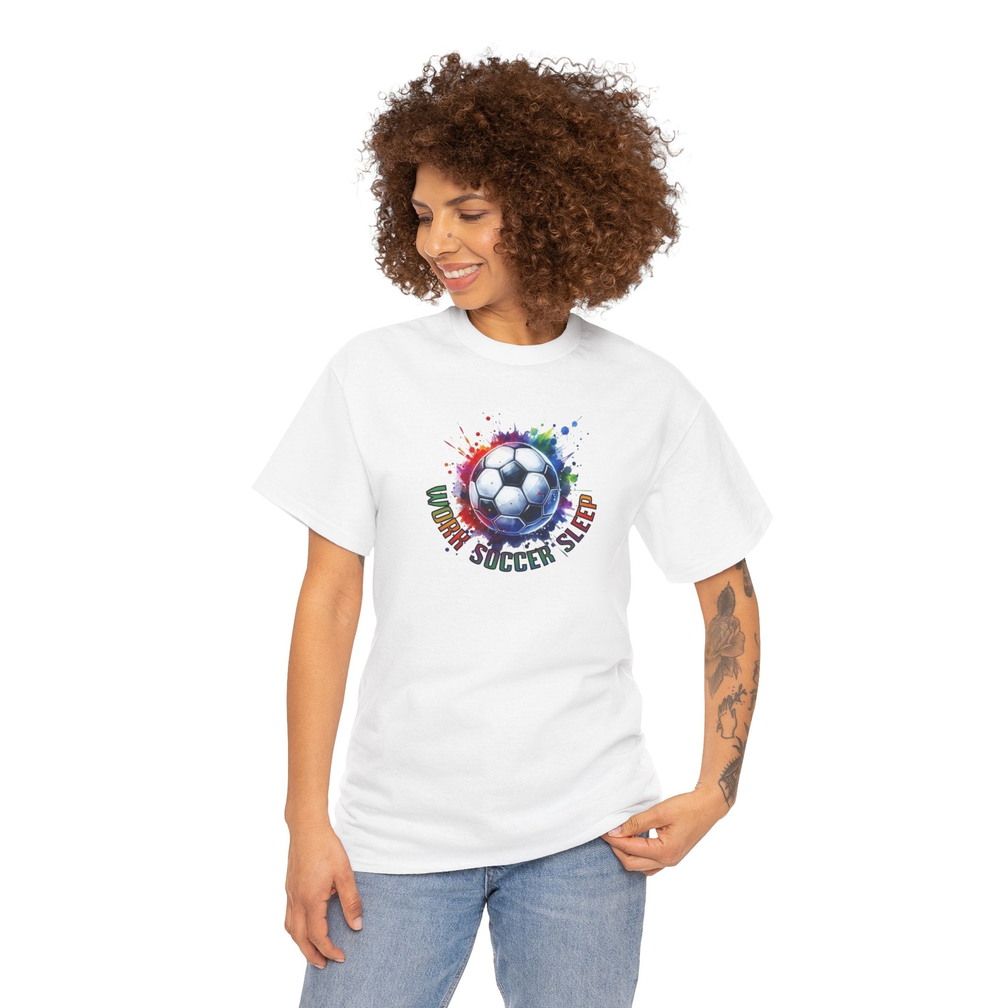Live Love Soccer Sleep T-Shirt | FIFA World Cup Soccer Ball Graphic Tee