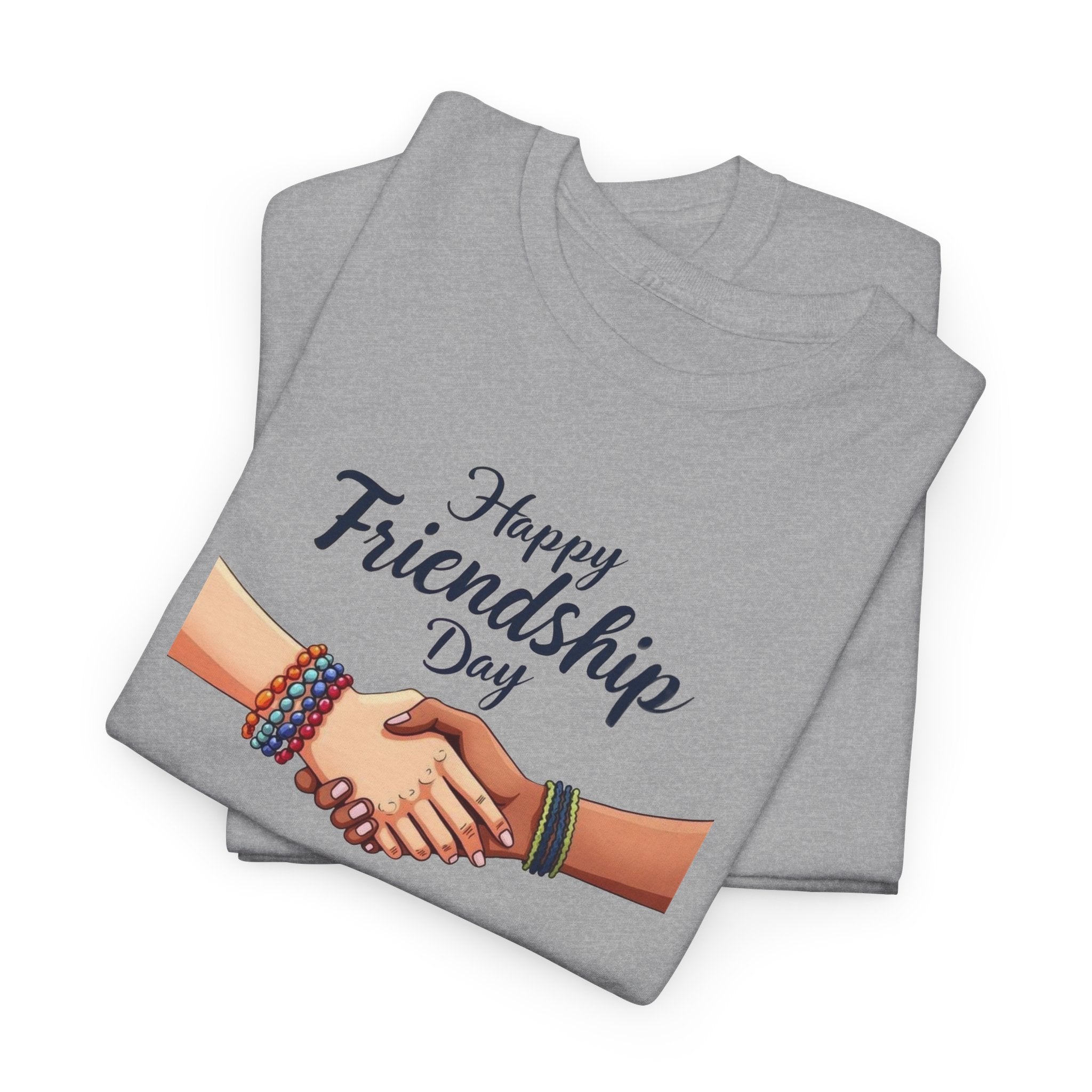 Happy Friendship Day Handshake Tee | Friendship Graphic T-Shirt