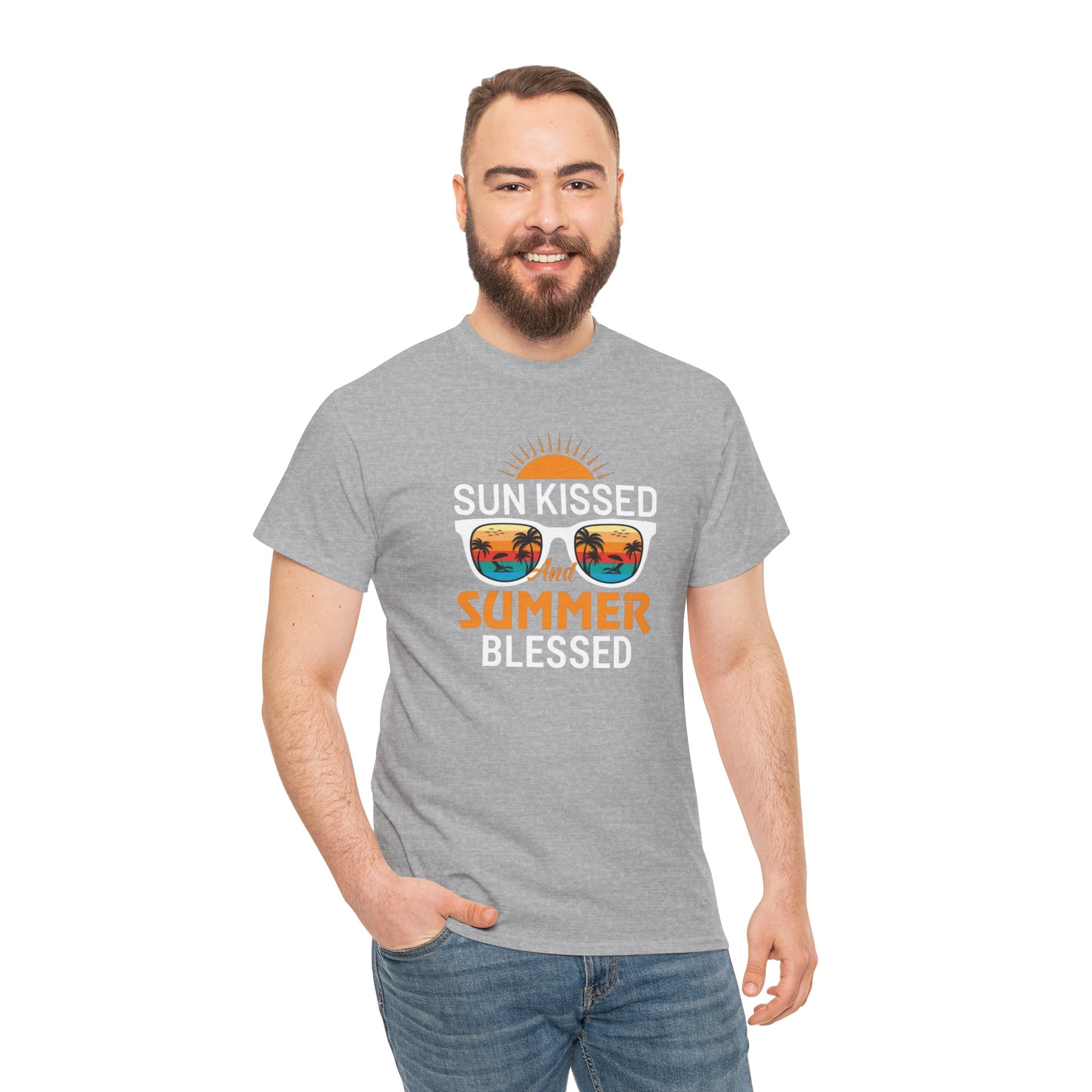 Sun Kissed and Summer Blessed T-Shirt - Beach Vibes Graphic Tee
