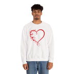 Valentine's Day Red Heart Swirl Sweatshirt | Valentine Heart Crewneck