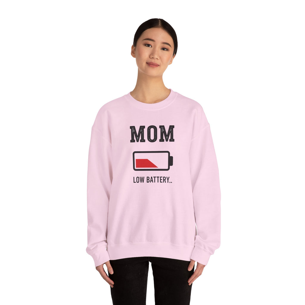 Mom Low Battery Sweatshirt | Battery Icon Mom Shirt