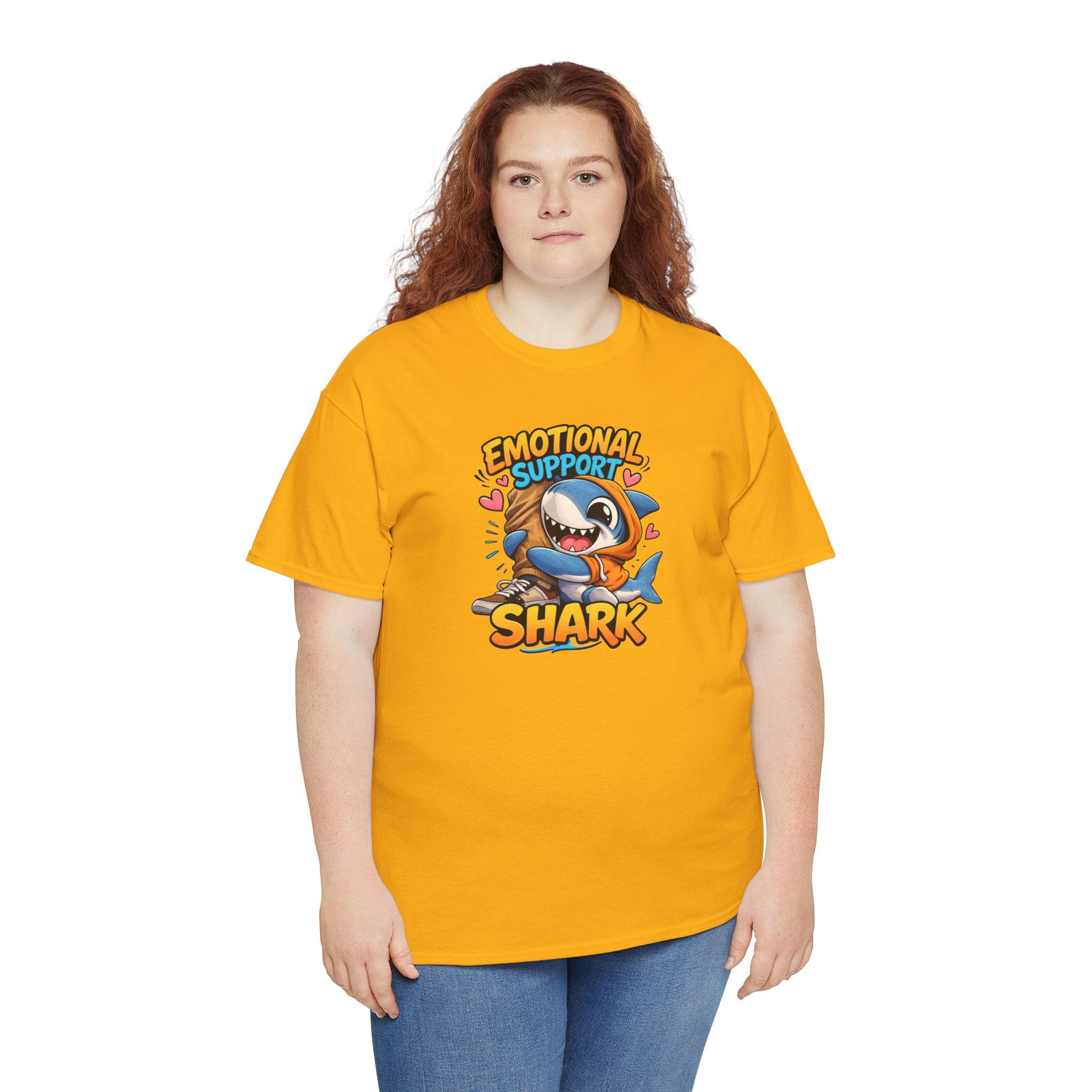 Emotional Support Shark Tee | Cute Cartoon Shark Graphic T-Shirt