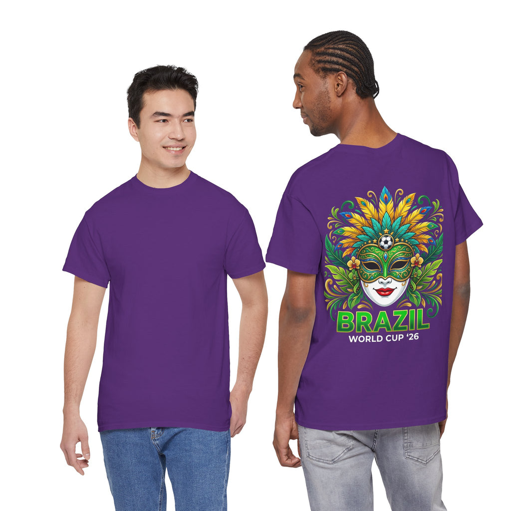 Brazil Carnival Mask Tee | World Cup '26 Soccer Floral Headdress