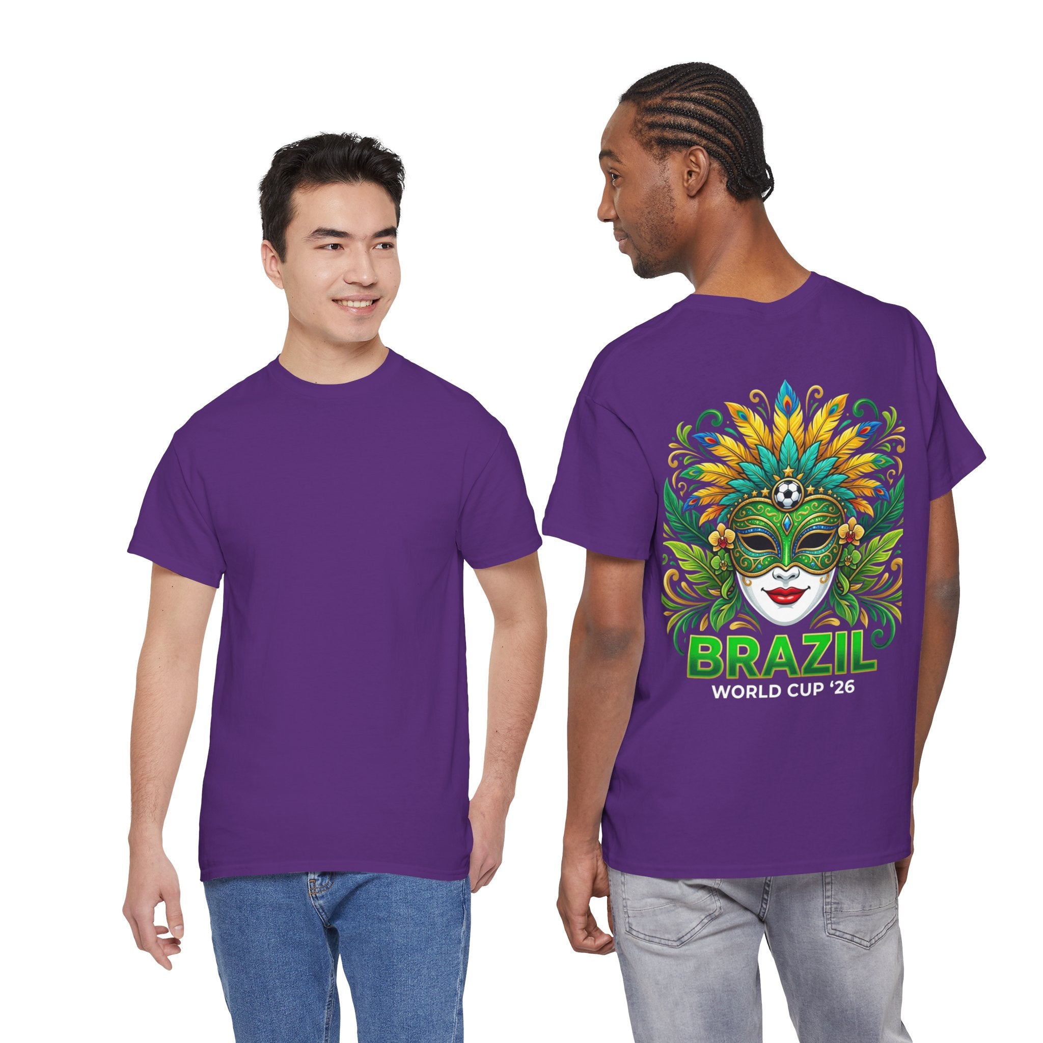 Brazil Carnival Mask Tee | World Cup '26 Soccer Floral Headdress