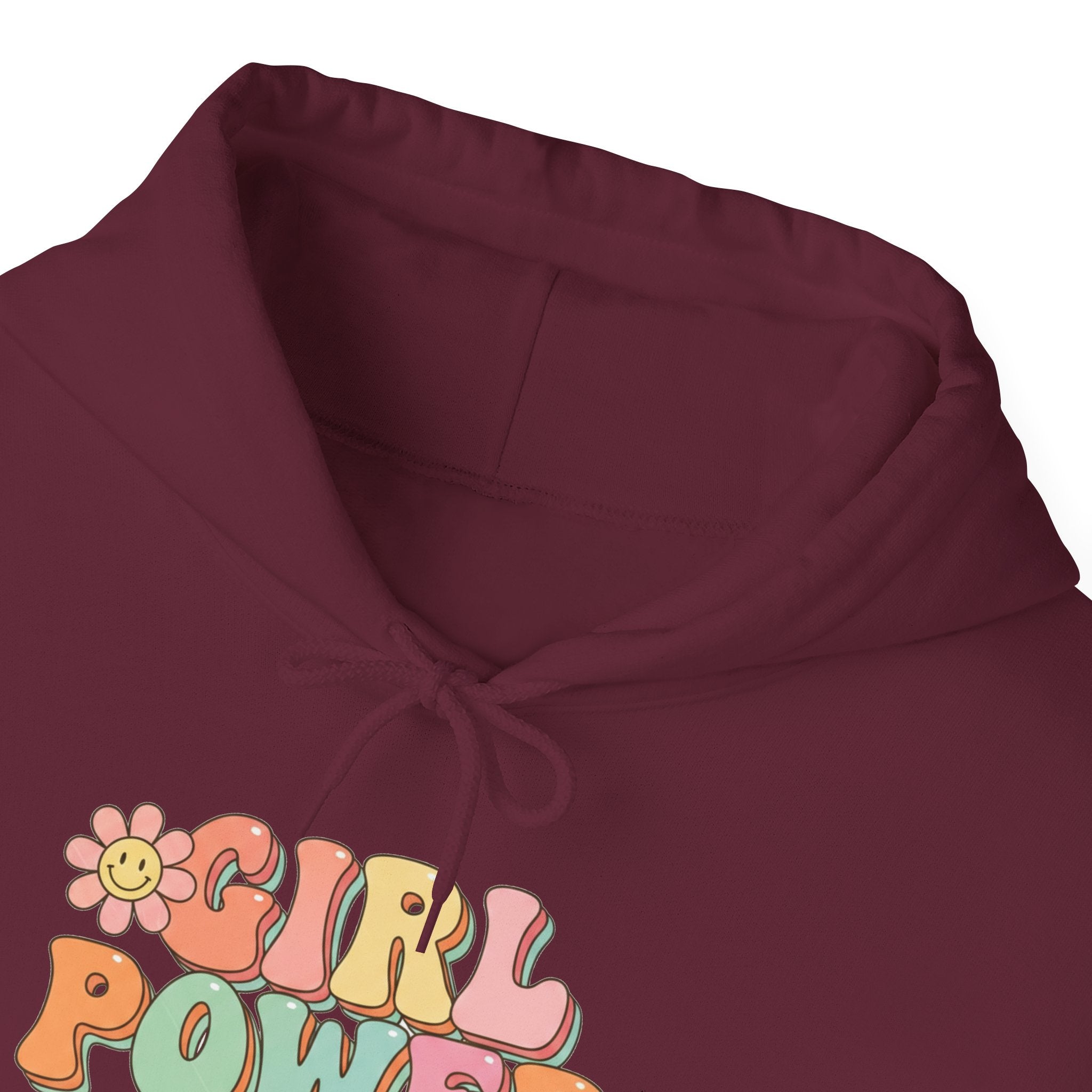 Girl Power retro floral Hoodie | Feminist 70s style sweatshirt