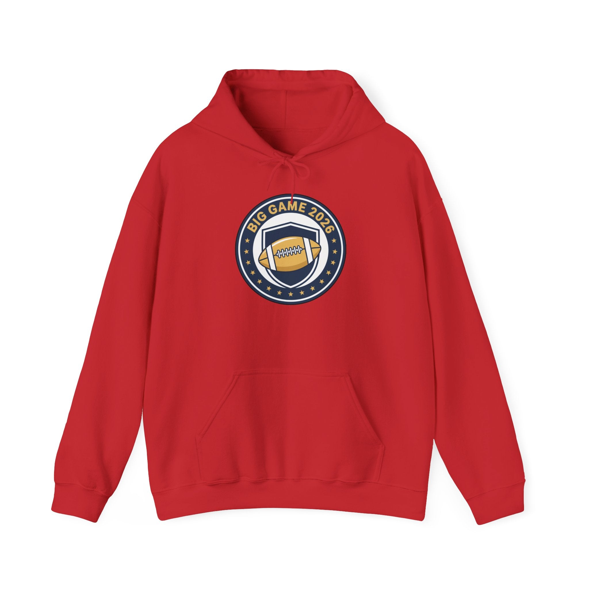 Big Game 2026 Football Badge Hoodie | Sports Logo Apparel