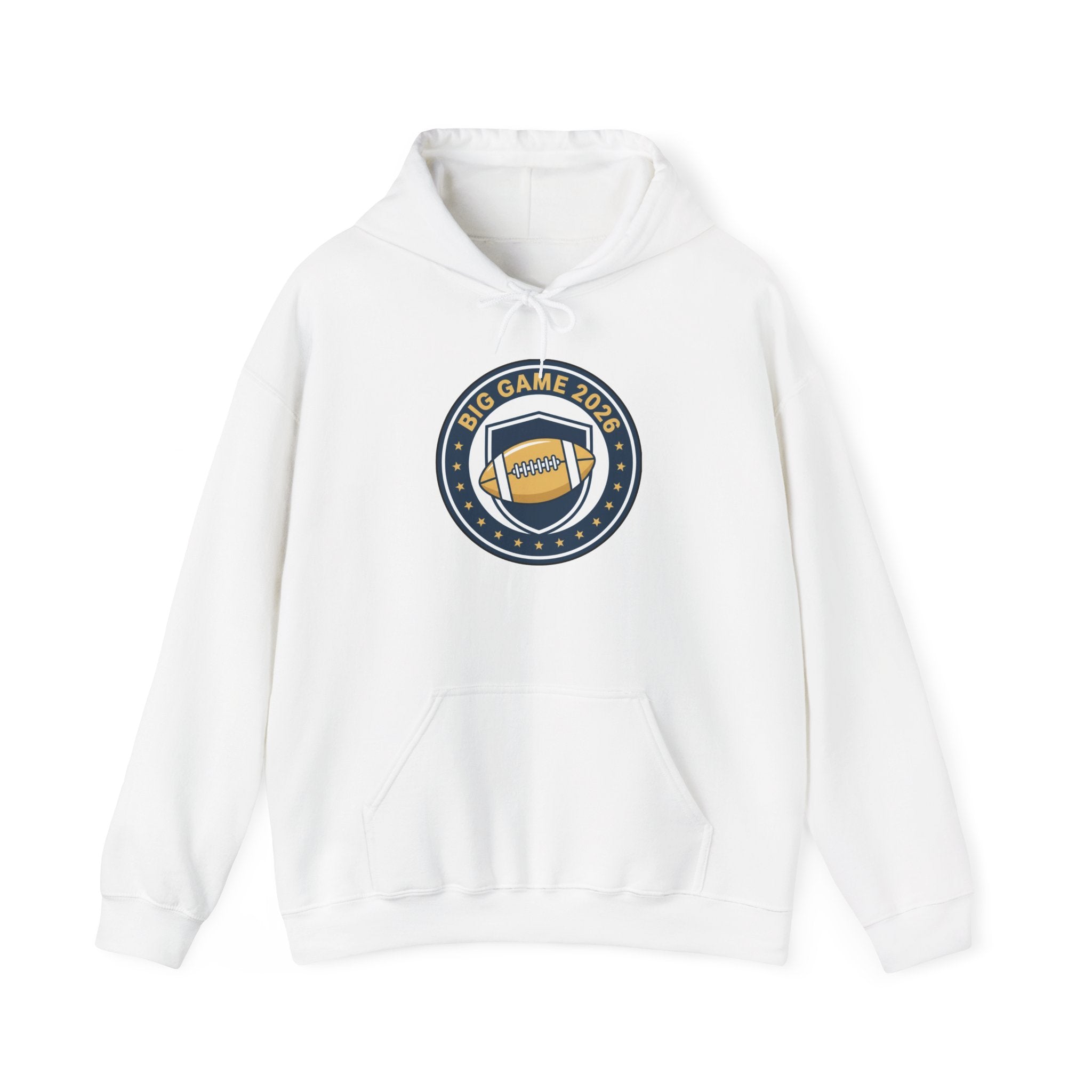 Big Game 2026 Football Badge Hoodie | Sports Logo Apparel